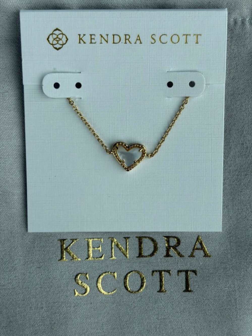 Kendra Scott white heart necklace